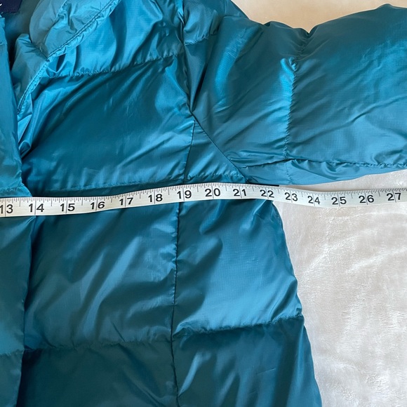 landsend turquoise puffer midi jacket - Picture 13 of 13